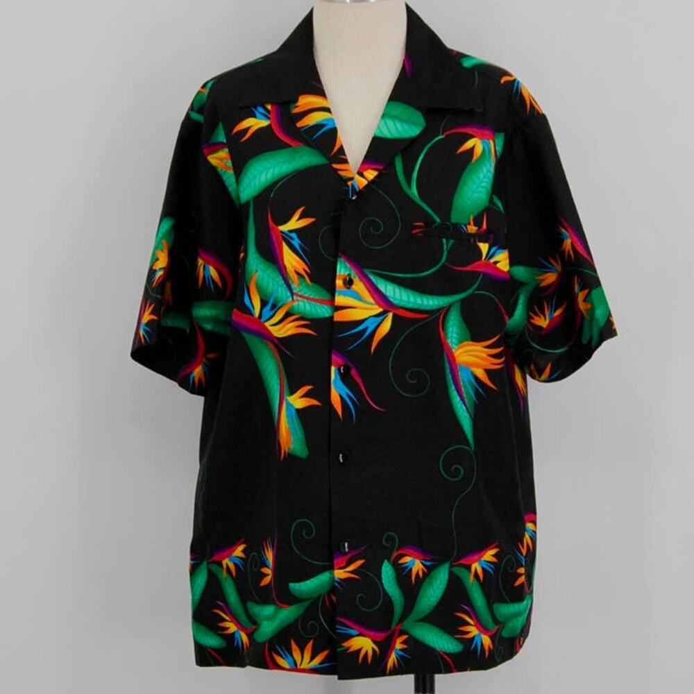 Vintage Hilo Hattie Birds of Paradise Button Down